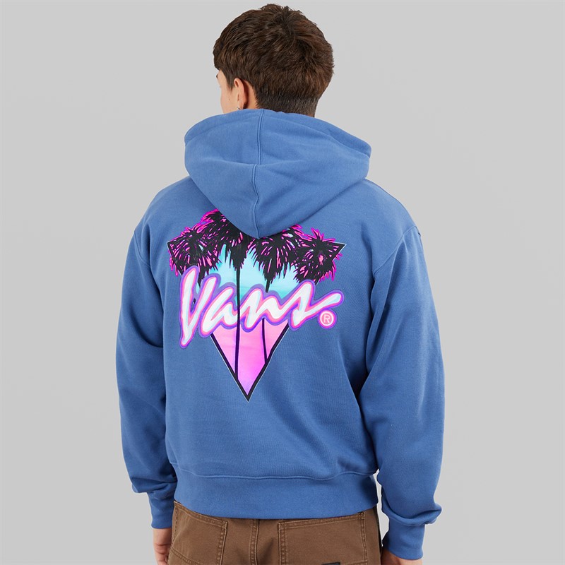 Vans Mens Palm Drive Back Graphic Hoodie True Navy