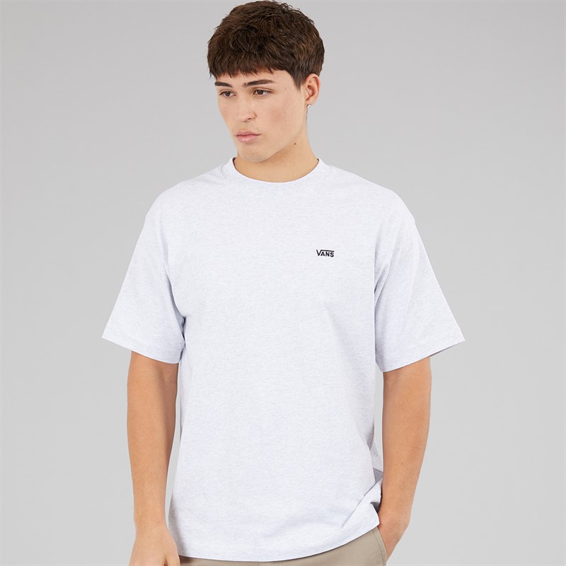 Vans Mens Left Chest Logo Loose T-Shirt Light Grey Heather