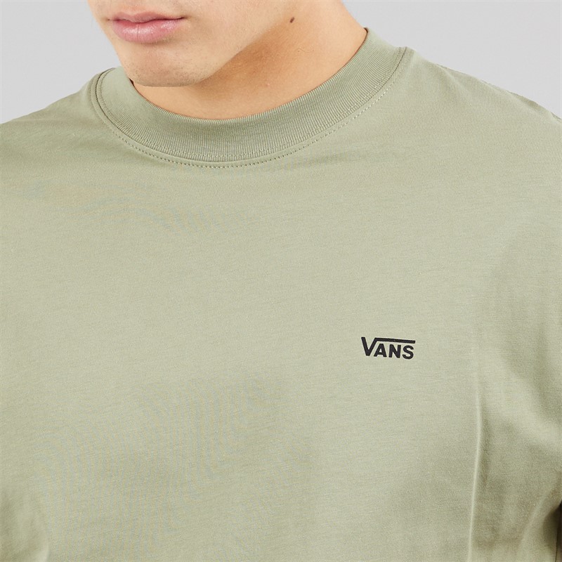 Vans Mens Left Chest Logo T-Shirt Soft Sage