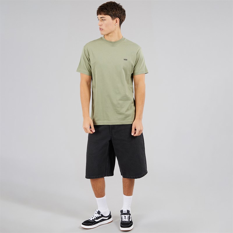Vans Mens Left Chest Logo T-Shirt Soft Sage