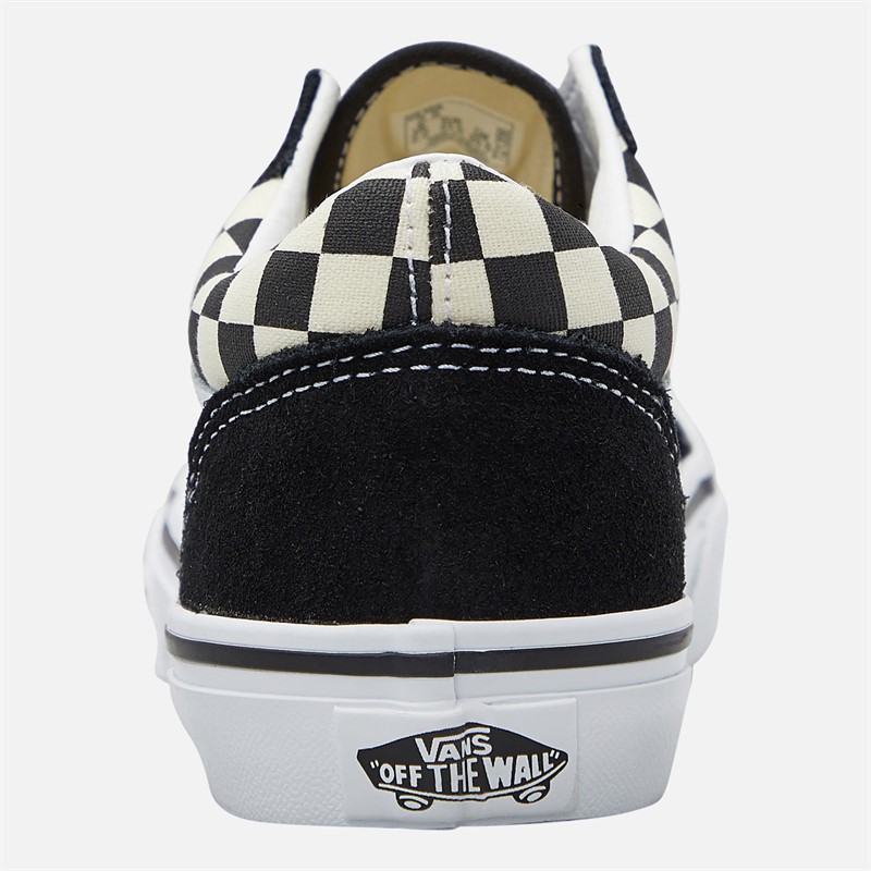 Vans Kids Old Skool Checkerboard Trainers Black/White
