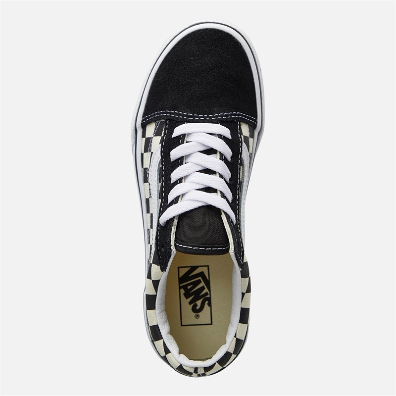 Vans Kids Old Skool Checkerboard Trainers Black/White