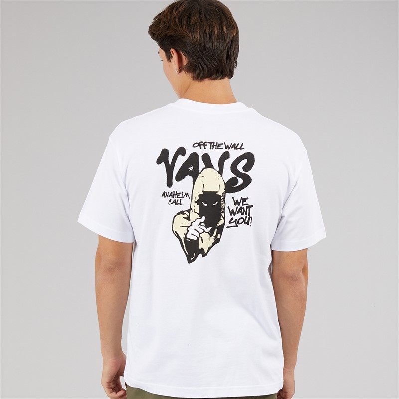 Vans Mens Repear Sam Back Graphic T-Shirt White