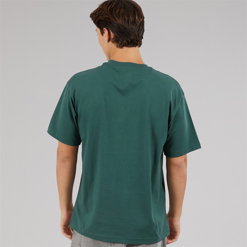 Vans Mens Left Chest Logo Loose Fit T-Shirt Mystic Moss