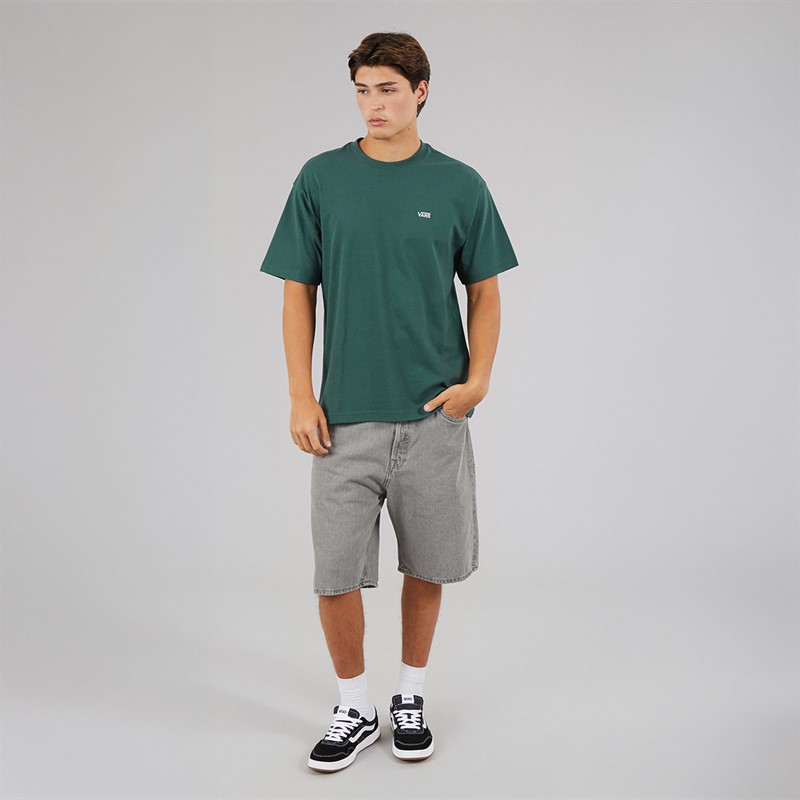 Vans Mens Left Chest Logo Loose Fit T-Shirt Mystic Moss