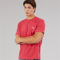 Vans Mens Left Chest Logo T-Shirt Crimson Haze