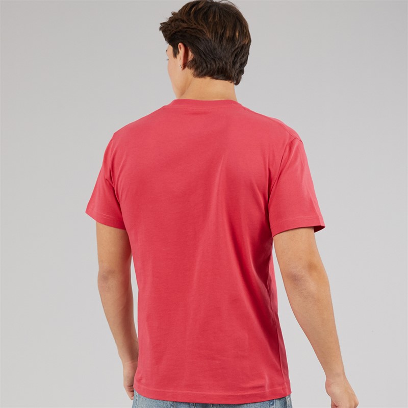 Vans Mens Left Chest Logo T-Shirt Crimson Haze