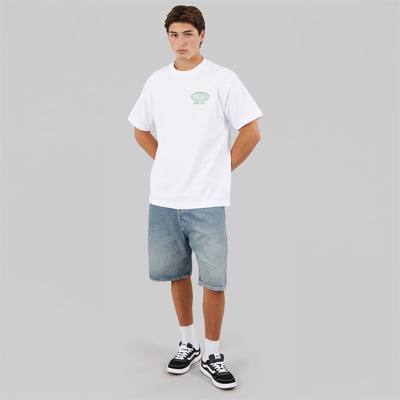 Vans Mens World Tour Back Graphic Loose Fit T-Shirt White