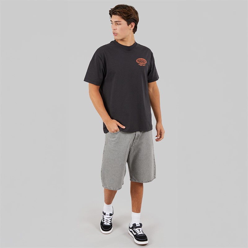 Vans Mens World Tour Back Graphic Loose Fit T-Shirt Black