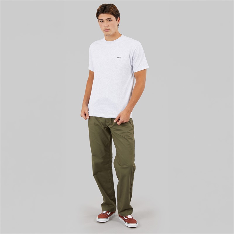 Vans Mens Left Chest Logo T-Shirt Light Grey Heather