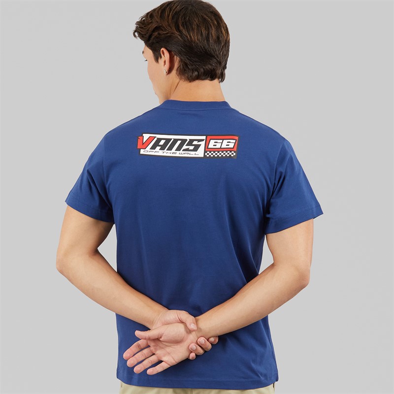 Vans Mens Drift Classic Back Graphic T-Shirt Deep Indigo