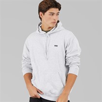 Vans Mens Left Chest Logo Loose Fit Hoodie Light Grey Heather