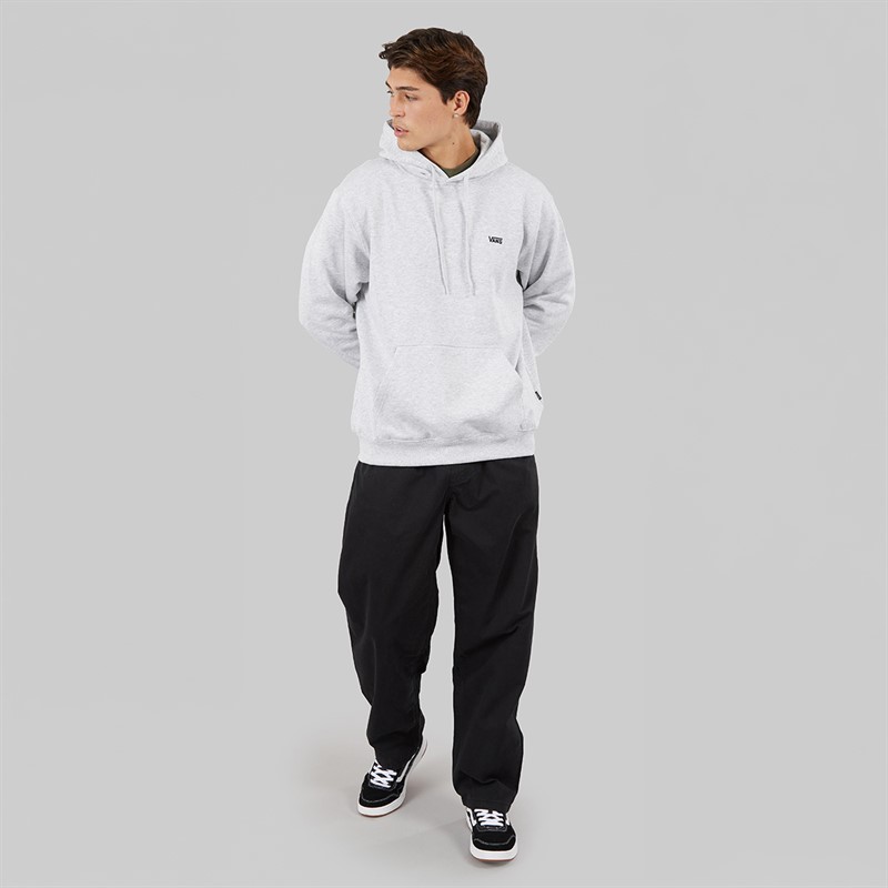 Vans Mens Left Chest Logo Loose Fit Hoodie Light Grey Heather