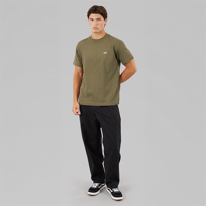 Vans Mens Left Chest Logo T-Shirt Mossy Olive