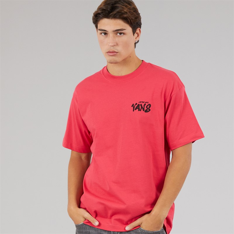 Vans Mens Repear Sam Back Graphic T-Shirt Crimson Haze