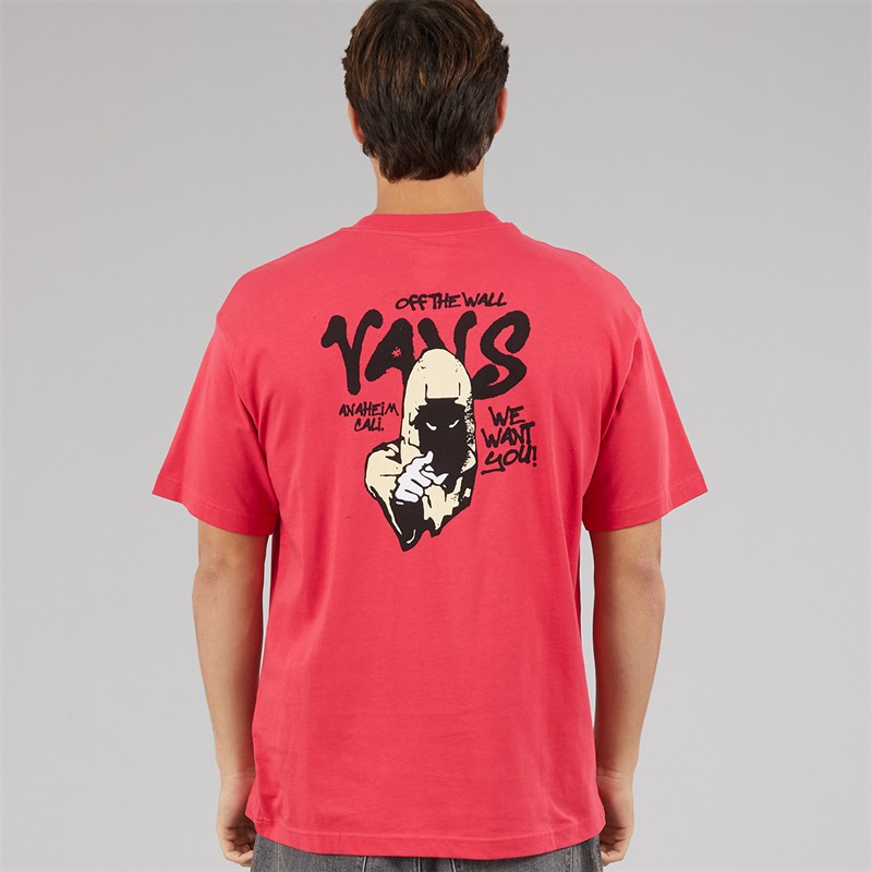 Vans Mens Repear Sam Back Graphic T-Shirt Crimson Haze