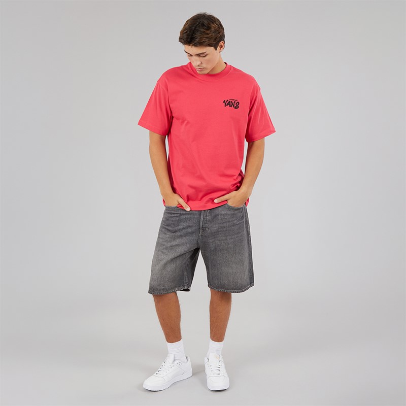 Vans Mens Repear Sam Back Graphic T-Shirt Crimson Haze