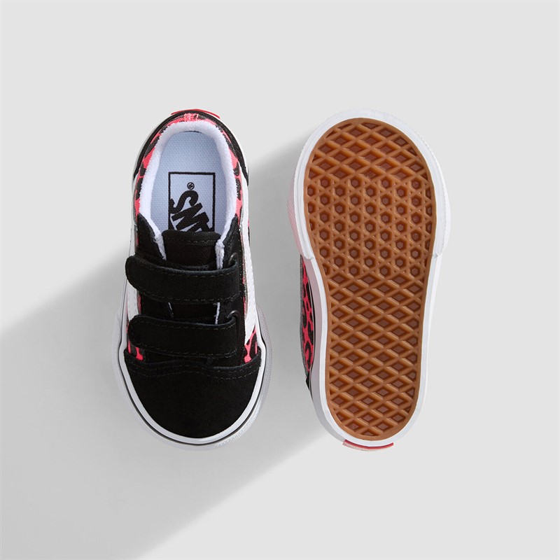 Vans Infant Girls Old Skool Velcro Trainers Diva Pink