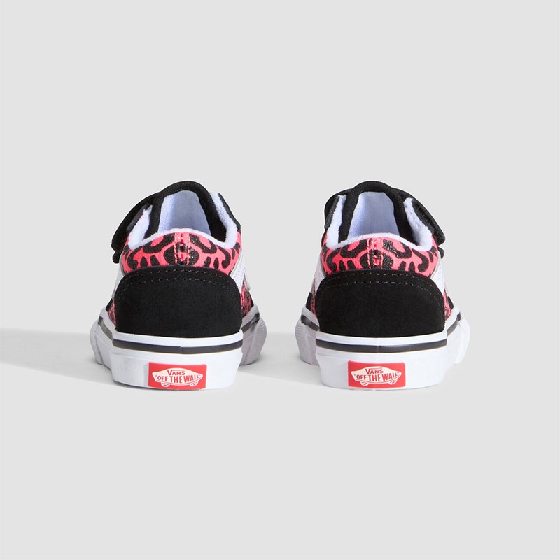 Vans Infant Girls Old Skool Velcro Trainers Diva Pink