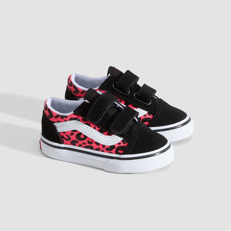 Vans Infant Girls Old Skool Velcro Trainers Diva Pink