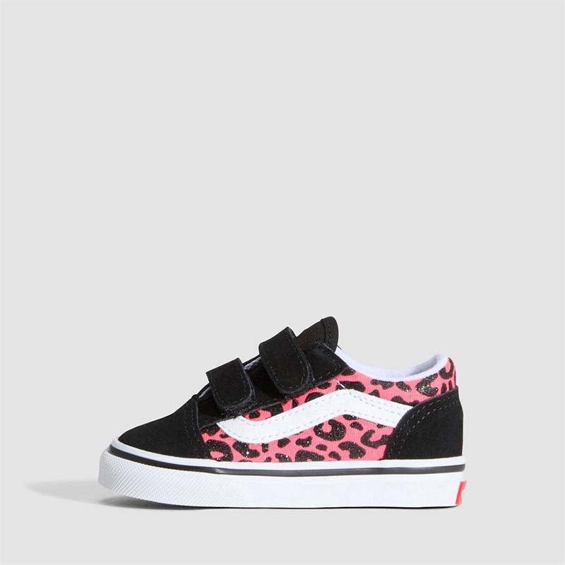 Vans Infant Girls Old Skool Velcro Trainers Diva Pink