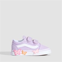 Vans Infant Girls Old Skool Butterfly Velcro Trainers Soft Orchid