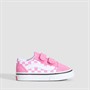 Vans Infant Girls Old Skool Velcro Trainers Pink Fizz