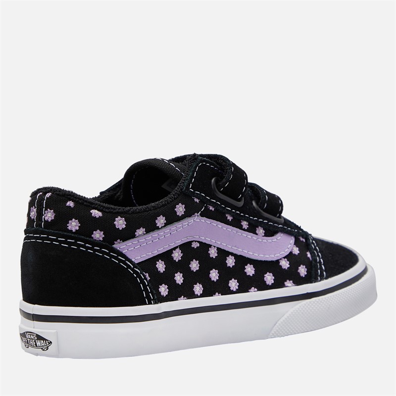 Vans Infant Girls Old Skool Velcro Trainers Purple