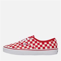 Vans Authentic Checkerboard Trainers Racing Red/White