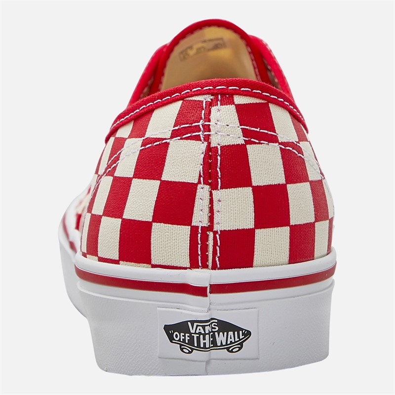 Vans Authentic Checkerboard Trainers Racing Red/White