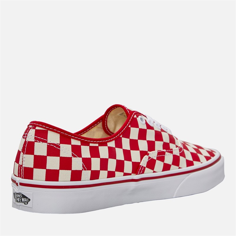 Vans Authentic Checkerboard Trainers Racing Red/White