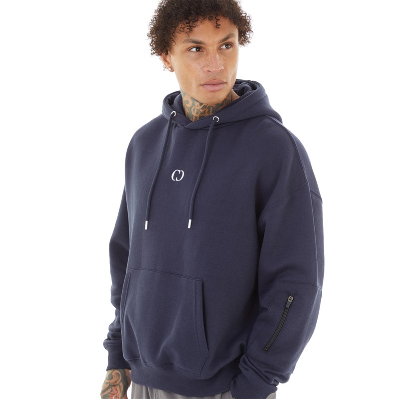 Criminal Damage Mens Dalston Hoodie Navy