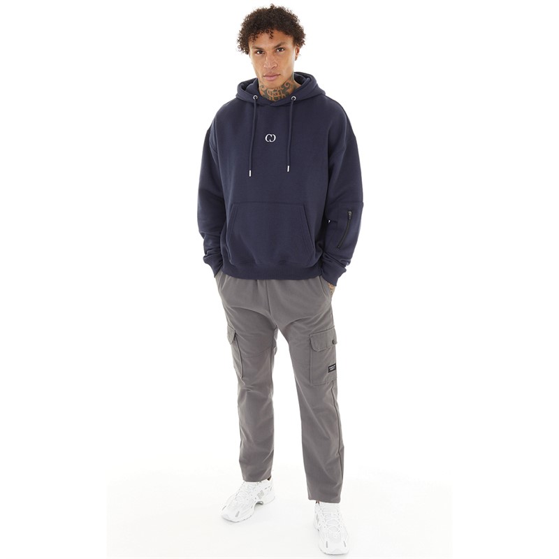 Criminal Damage Mens Dalston Hoodie Navy