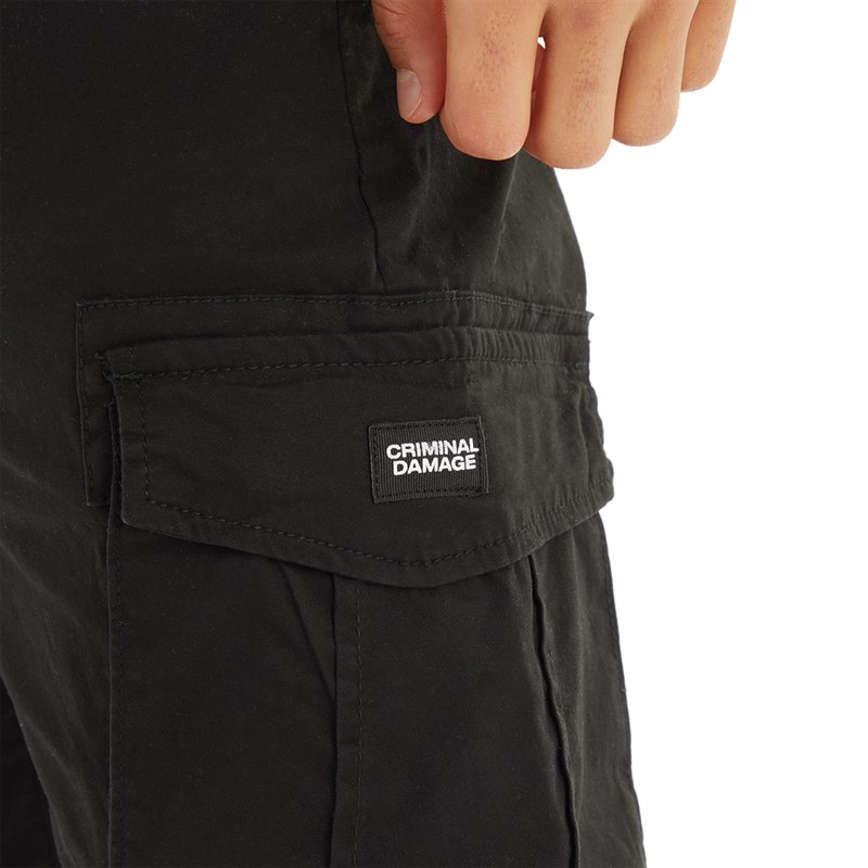 Criminal Damage Mens Trooper Cargo Pants Black