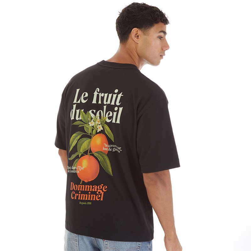 Criminal Damage Mens Oranges T-Shirt Black