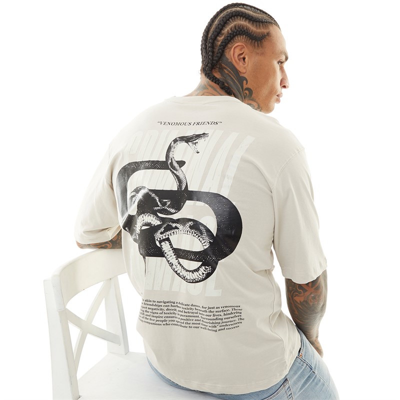 Criminal Damage Mens Venom T-Shirt Sand