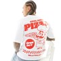 Criminal Damage Mens Italian Pizza T-Shirt White