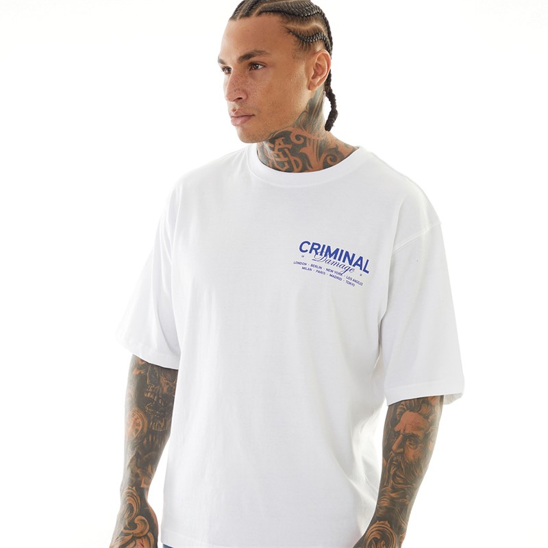 Criminal Damage Mens Next Move T-Shirt White