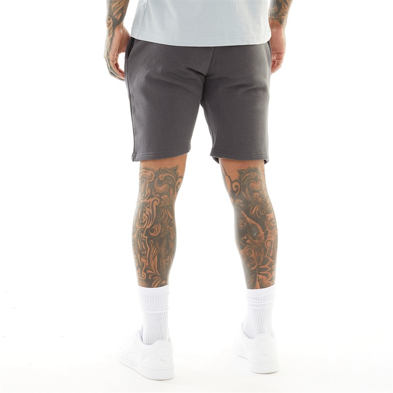 Criminal Damage Mens Eco Fleece Shorts Charcoal