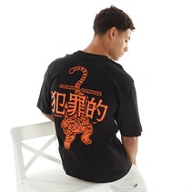 Criminal Damage Mens Mount Tiger T-Shirt Black