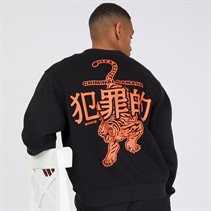 Criminal Damage Mens Mount Tiger Sweatshirt Black