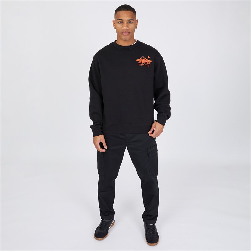 Criminal Damage Mens Mount Tiger Sweatshirt Black