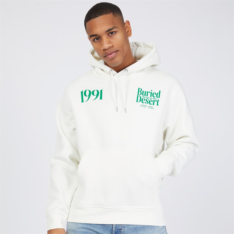 Criminal Damage Mens Desert Hoodie Ecru