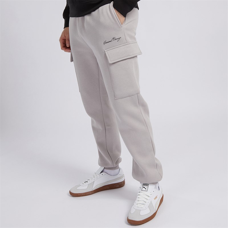 Criminal Damage Mens Cali Joggers Light Grey