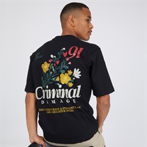 Criminal Damage Mens Bouquet T-Shirt Black