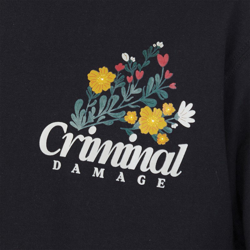 Criminal Damage Mens Bouquet T-Shirt Black