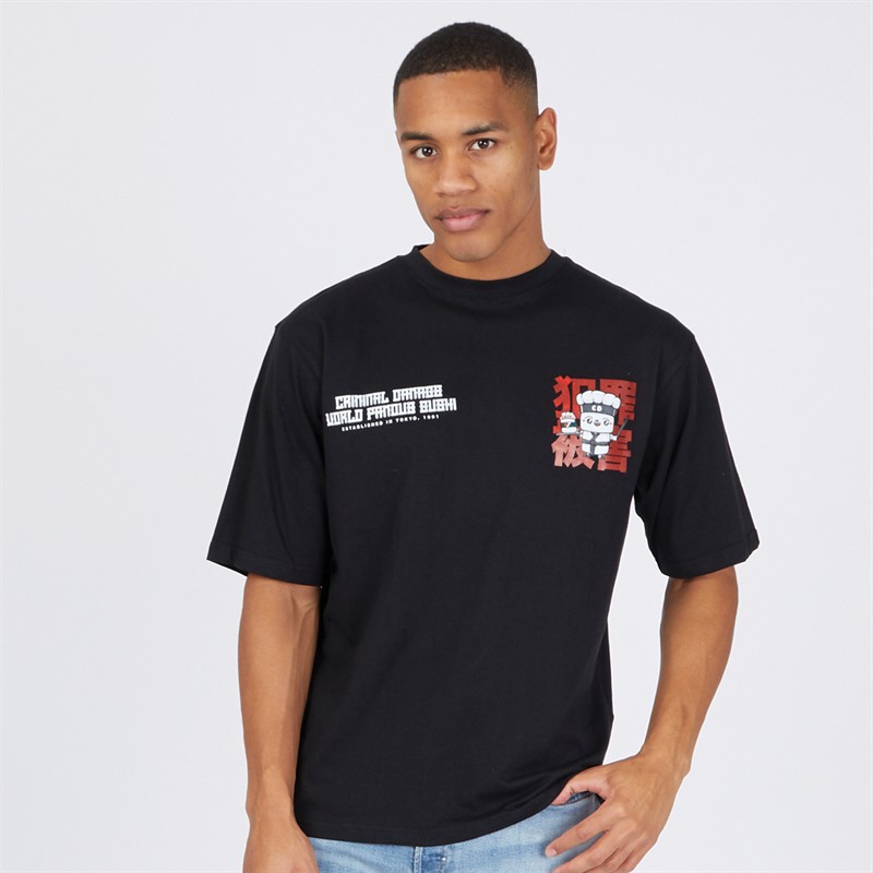 Criminal Damage Mens Sushi Bar T-Shirt Black