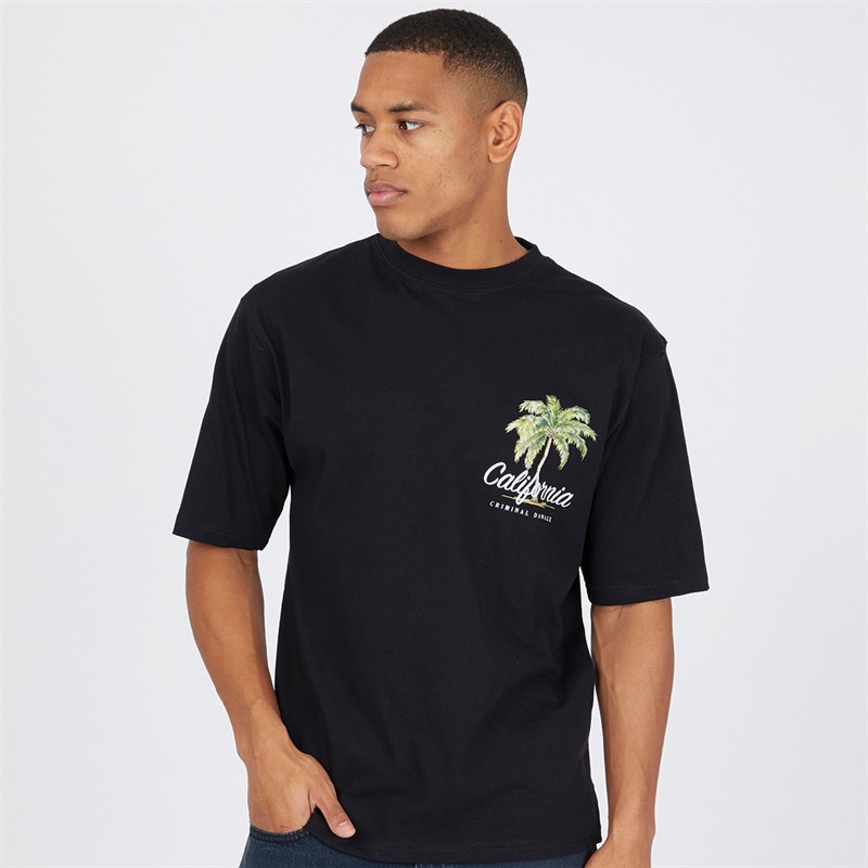 Criminal Damage Mens Venice T-Shirt Black