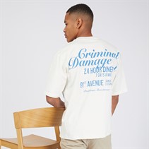 Criminal Damage Mens 24 Hour T-Shirt Off White