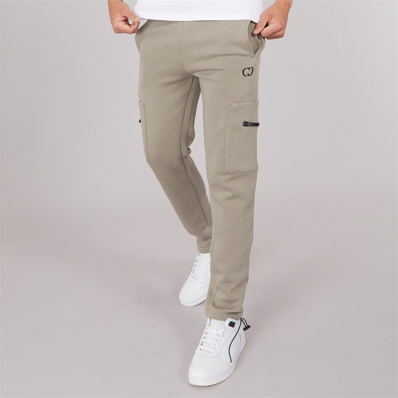 Criminal Damage Mens Dalston Joggers Stone - Size S